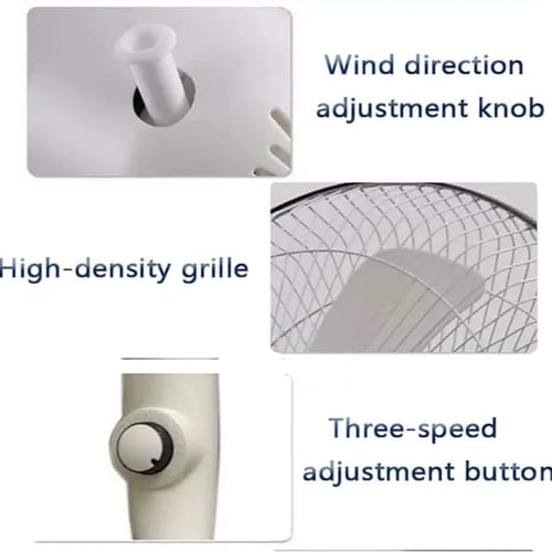 مروحة شمسية DENX DX2606 قابلة لإعادة الشحن مع LED...