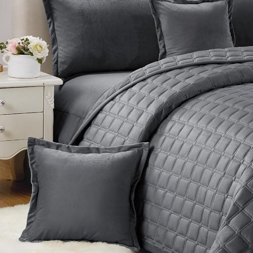 طقم لحاف مضغوط مايكروفايبر مكون من 4 قطع من Moon (...