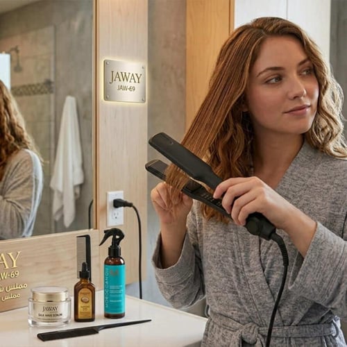 مملس شعر احترافي JAWAY JAW-69 سيراميك بتقنية التور...
