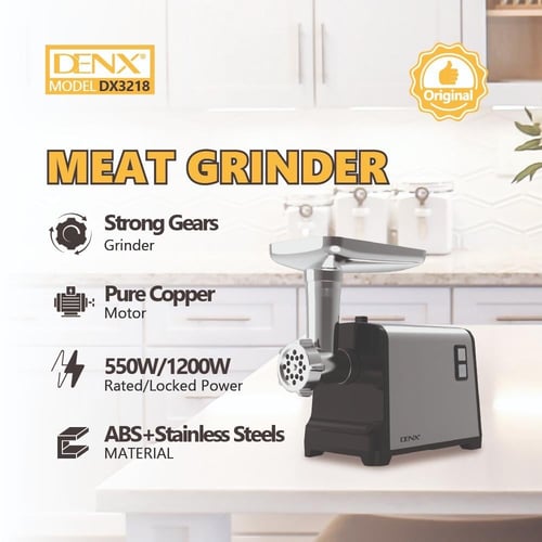 مفرمة لحم كهربائية DENX DX3218 بقوة 1200W وملحقات...