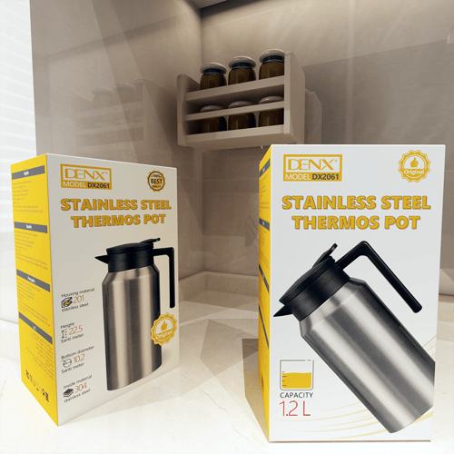 ترمس حراري DX2061 من الفولاذ المقاوم للصدأ بسعة 1....