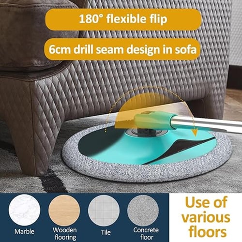 مجموعة التنظيف الاحترافية ممسحة دوارة ودلو باللون...