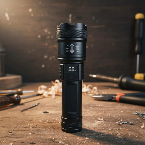 كشاف يدوي LED قوي JK-66 بسطوع 300 لومن وزوم قابل ل...