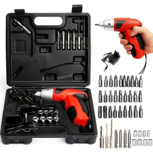 دريل لاسلكي بقوة 50 واط، مع أكثر من 40 قطعة متنوعة...