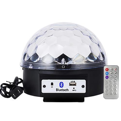 كرة إضاءة سحرية MP3 LED مع سماعة بلوتوث وألوان متغ...