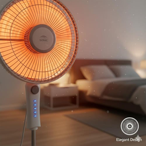 مدفأة سيراميك كربون قوية 1200 واط آمنة وهادئة بارت...