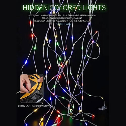 كشاف تخييم DX-788 LED مع أضواء سلسلة ملونة وباور ب...