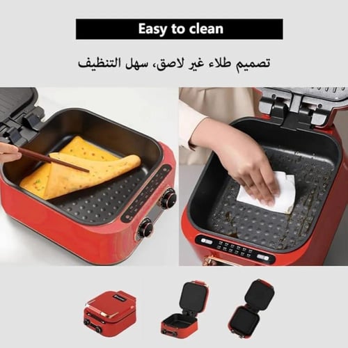 قدر وشواية كهربائية DENX DX3421 بسعة 2.5 لتر و1800...