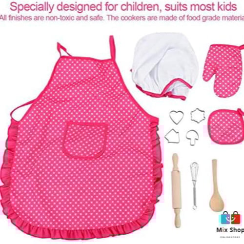 مجموعة أدوات طهي للأطفال 11 قطعة مصنوعة من مواد عا...