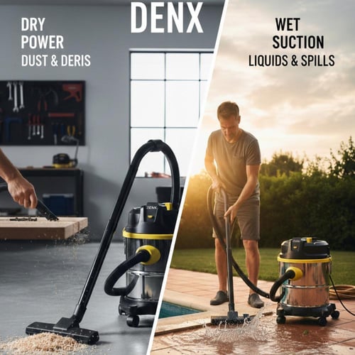 مكنسة كهربائية DENX DX2917 جافة ورطبة، شفط قوي وسع...