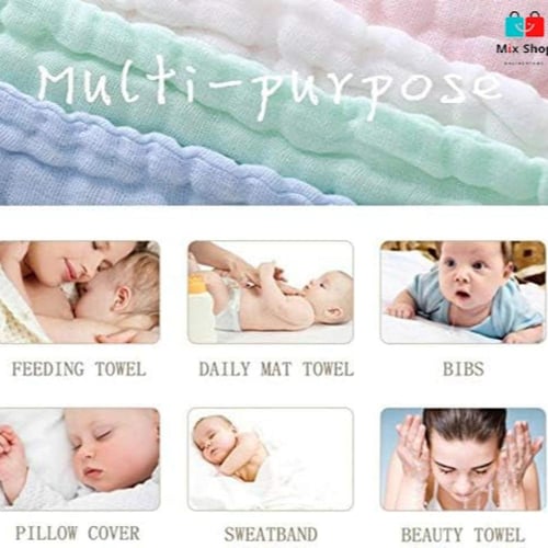 مجموعة مناشف قطنية مكونة من 5 مناشف للأطفال وحديثي...