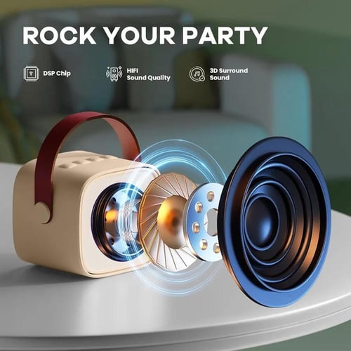 جهاز كاريوكي للأطفال مع مكبر صوت بلوتوث وميكروفون...