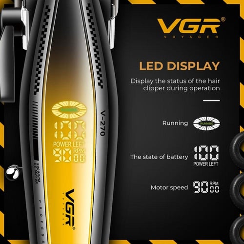 ماكينة حلاقة احترافية VGR V-270 بسرعة 9000RPM وبطا...