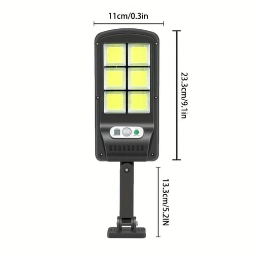 مصباح الطاقة الشمسية COB BK-818-6 مع مستشعر حركة،...