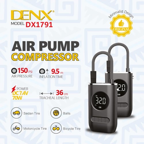 مضخة هواء DENX DX1791 بقدرة 150 PSI وبطارية 4000mA...