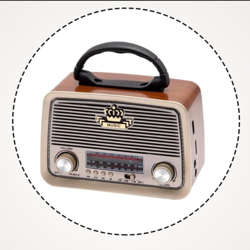 راديو FM/AM/SW مع مشغل موسيقى USB/TF وكشاف إضاءة (...