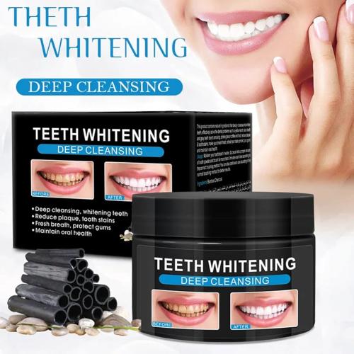 بودرة الفحم Oralhoe لتبييض طبيعي للأسنان وتنظيف عم...