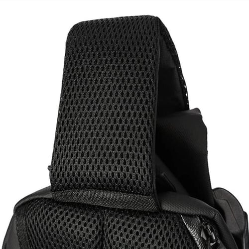 شنطة كتف مضادة للسرقة مقاومة للماء مثلث - اسود