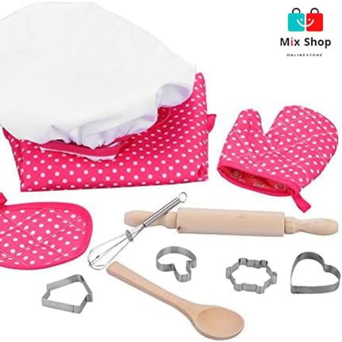 مجموعة أدوات طهي للأطفال 11 قطعة مصنوعة من مواد عا...