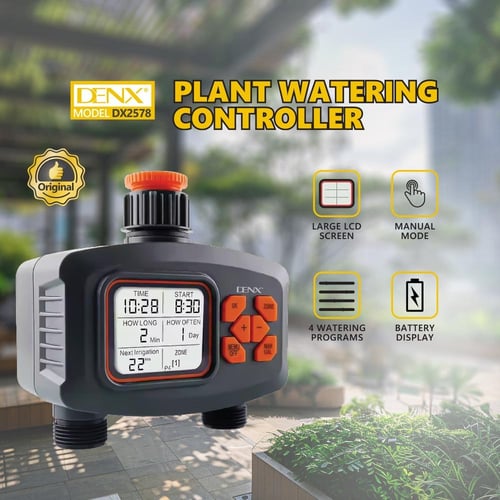 وحدة تحكم ري النباتات DENX DX2578 مع شاشة LCD كبير...