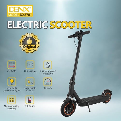 سكوتر كهربائي DENX DX 2701 بسرعة 30 كم/ساعة، مدى ي...