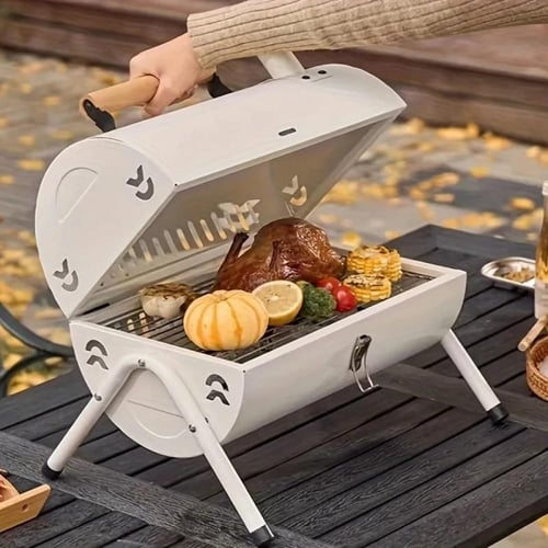 موقد شواء صغير مع ملحقات شواء مدمجة، مصنوع من مواد...