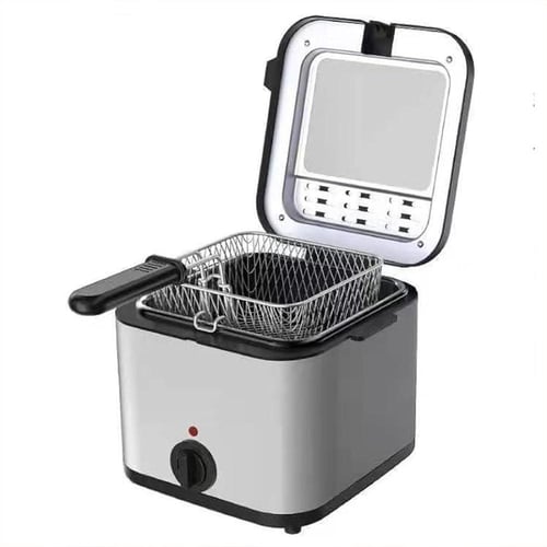 مقلاة عميقة DENX DX4002 ستيل 2.5 لتر، 1000 واط لنت...