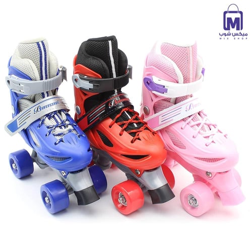 حذاء تزلج 4 عجلات للأطفال قابل للتعديل مع حماية مق...