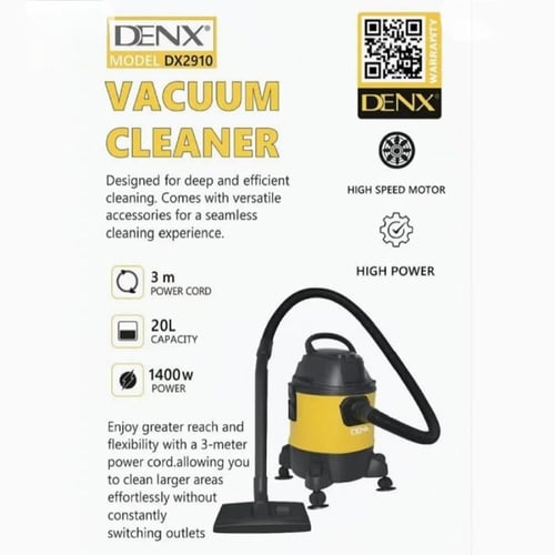 مكنسة دينكس DX2910 قوة 1400 واط سعة 20 لتر للشفط ا...