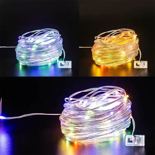 أضواء تخييم RGB بخيط 10 متر مع كشاف LED وباور بانك...