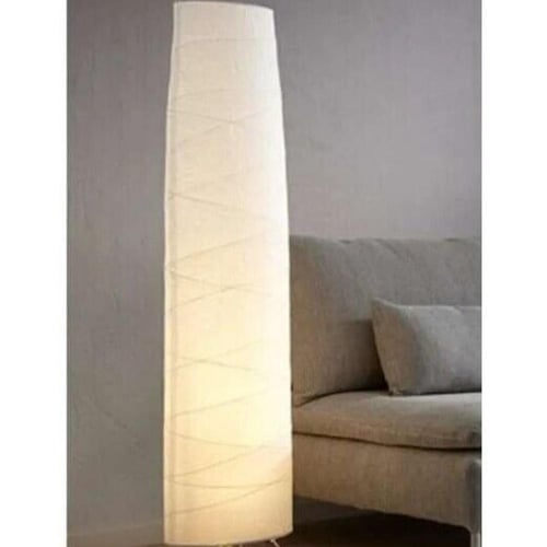 مصباح أرضي أبيض 54 بوصة مصنوع يدويًا من ورق الأرز...