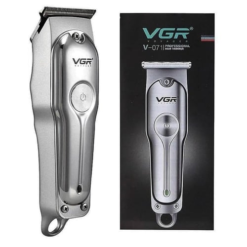 ماكينة حلاقة VGR-071 الفضية للرجال تشذيب دقيق وشحن...