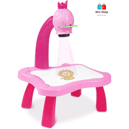 طاولة رسم للأطفال مع مصباح LED (بينك)