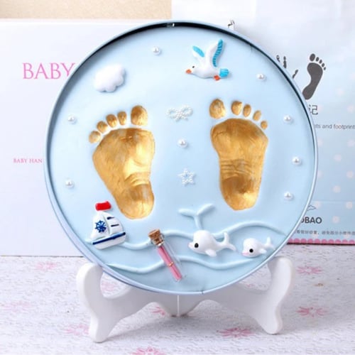 عجينة البصمة لطباعة بصمة يد أو قدم الطفل للذكرى