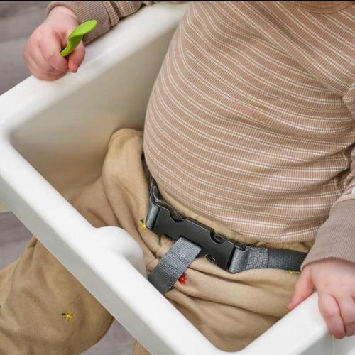 كرسي طعام للأطفال قابل للتعديل مع صينية طعام وحزام...