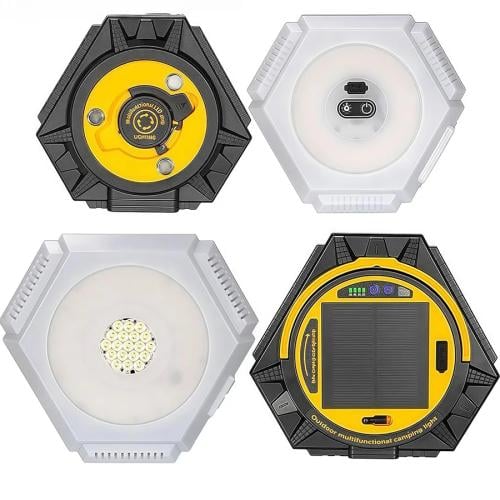 أضواء تخييم RGB بخيط 10 متر مع كشاف LED وباور بانك...