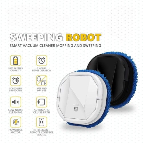 مكنسة كهربائية روبوتية ذكية مع بطارية بسعة 2000 مل...