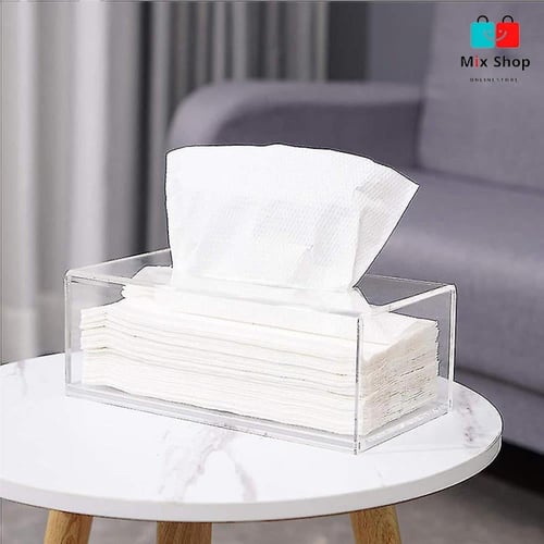 علبة مناديل اكريليك شفاف للمنزل والسيارة