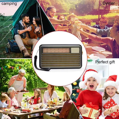 راديو DENX DX2437 بتقنية بلوتوث، مصباح يدوي وبطاري...