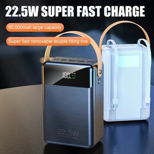 باور بانك بسعة 80000 مللي أمبير مع ثلاثة منافذ USB...