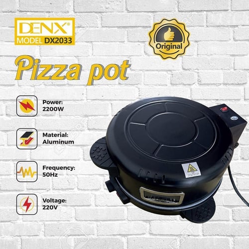 قدر بيتزا كهربائي DENX DX2033 أصلي 30 سم بقوة 2200...