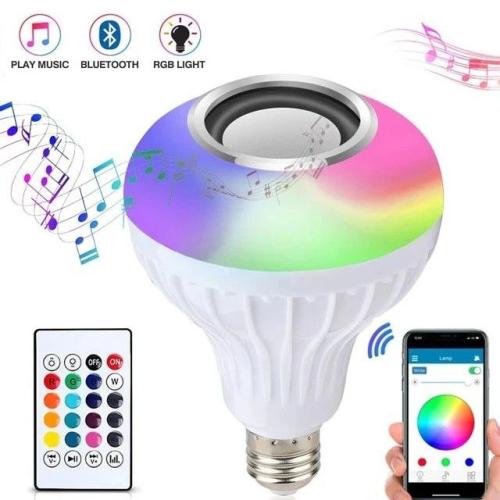 مصباح موسيقى بلوتوث LED RGB قابل للتحكم عن بُعد