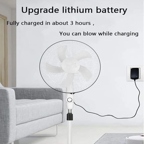 مروحة شمسية DENX DX2606 قابلة لإعادة الشحن مع LED...