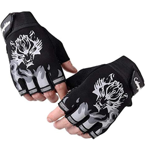 قفازات يد بتصميم نصف اصبع لمختلف الأنشطة الرياضية