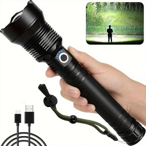 كشاف LED P99 فائق القوة للرحلات والتخييم مقاوم الم...