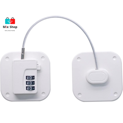 قفل الثلاجة مكون من قطعتين بكلمة مرور 3 ارقام لغلق...