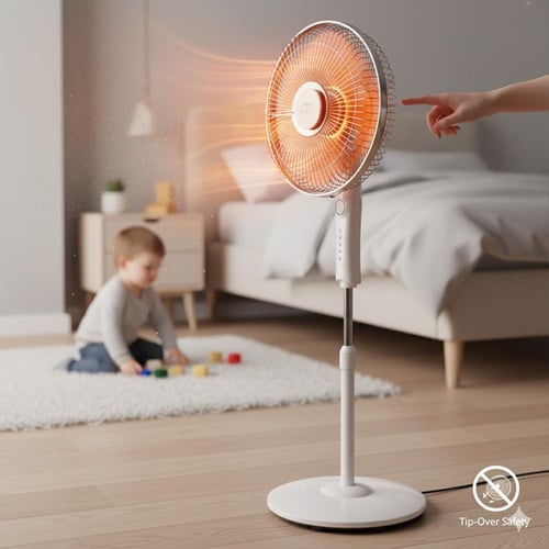 مدفأة سيراميك كربون قوية 1200 واط آمنة وهادئة بارت...