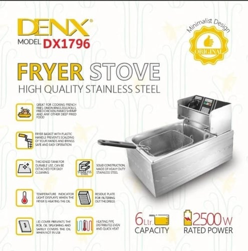 مقلاه زيت بسعة 6 لتر DX1796 من دينكس