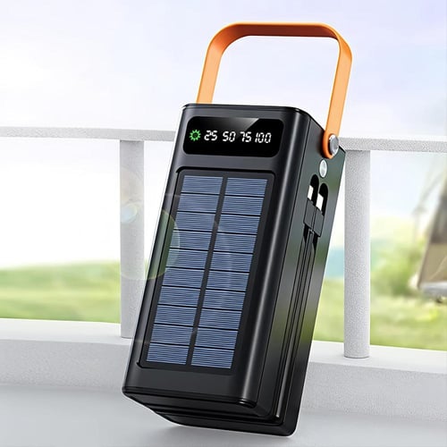 باور بانك DENX DX437 شمسي 60000mAh مع مصباح LED وح...