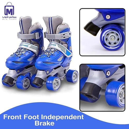 حذاء تزلج 4 عجلات للأطفال قابل للتعديل مع حماية مق...